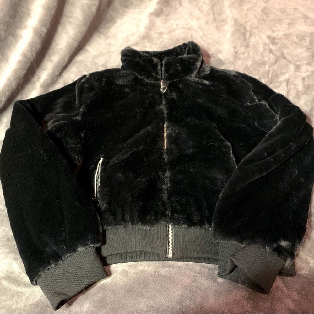 Faux Fur Bomber Jacket